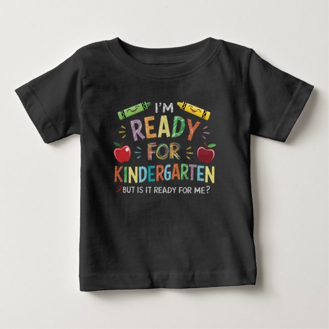 Barn första dagen i Kindergarten-Roligten tillbaka T Shirt (Framsida)