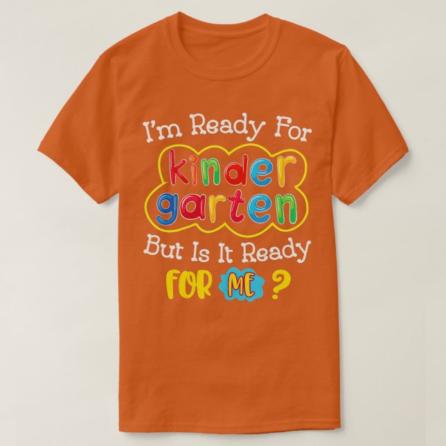 Barn första dagen Kindergarten Funny tillbaka till T Shirt (Design framsida)