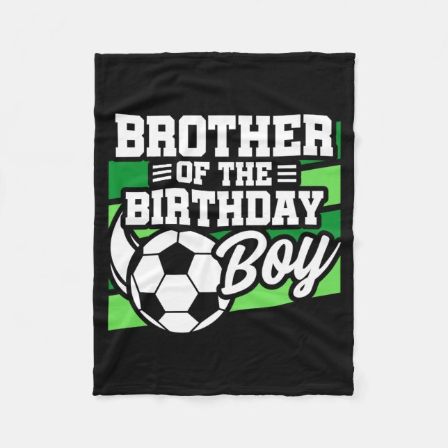Barn Fotboll Party Bror Till Födelsedags Pojken Fleecefilt (Framsidan)
