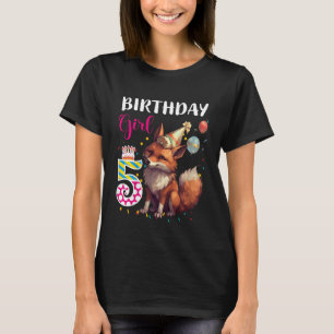 Barn Fox Djuren 5:e födelsedagstjuggen Fox B dag 5 T Shirt