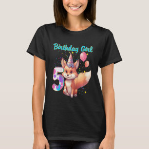 Barn Fox Djuren 5:e födelsedagstjuvret T Shirt