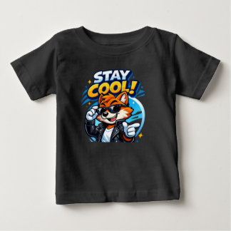 Barn Fox Grafisk T-Shirt – Sött Djurtryck Bomull