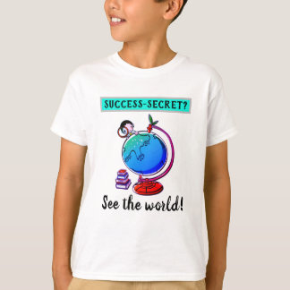 Barn Framgångs Hemlighet - Se Världen T-Shirt