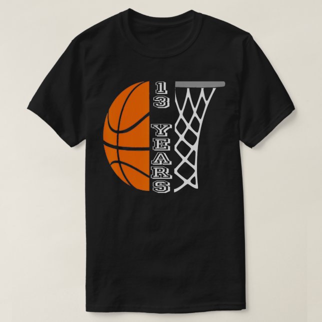 Barn från basketboll för pojkar 13 år gammal fågel t shirt (Design framsida)