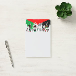 Barn från Gaza målar palestinsk flagga Post-it Block