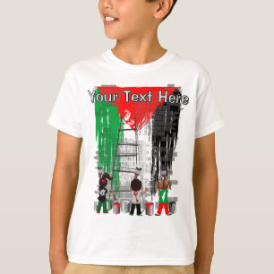Barn från Gaza målar palestinsk flagga  T Shirt