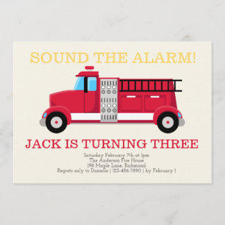 Barn från Lastbil, födelsedagsbjudning Inbjudningar