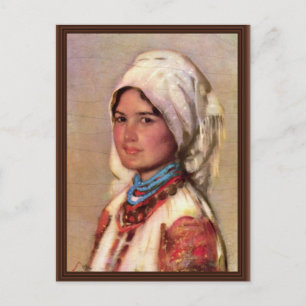 Barn från Muscel av Grigorescu Nicolae Vykort