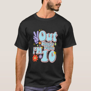 Barn freds ut med ensiffriga siffror Jag är tio år T Shirt