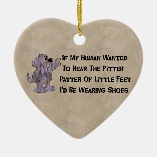 Barn-Fri valphund Julgransprydnad Keramik (Framsidan)