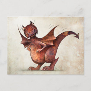 Barn Funny Little Dragon Vykort