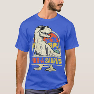 Barn Fyra a Saurus Birthday T Rex 4-åring Dino Shirt
