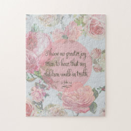 Barn går i sanning pussel