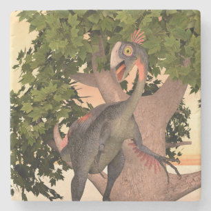 Barn Gigantoraptor Dinosaurie Äventyr Konst Stenunderlägg