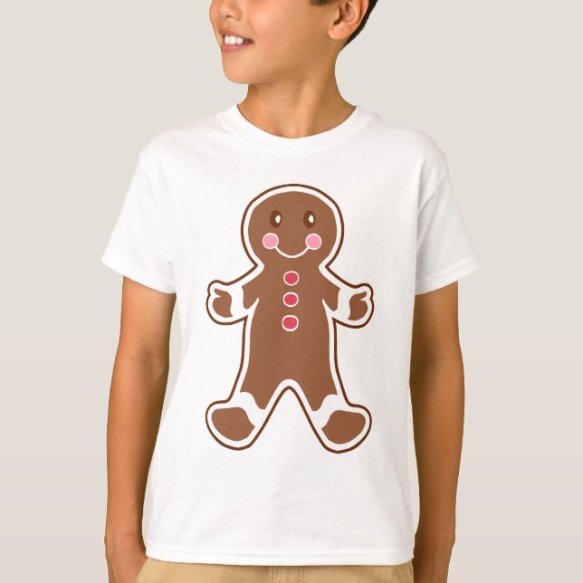 Barn Gingerbröd Boy T-Shirt (Framsida)