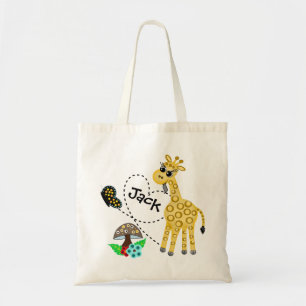 Barn Giraffe Kärlek Bokar Personlig Bok Tote Tygkasse