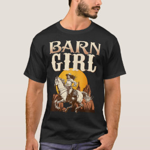 Barn Girl I Equestrian Pony Horse Fläkt T Shirt