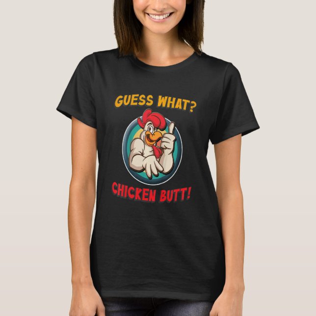 Barn Gissar Vad Kyckling Butt Barn Topp T Shirt (Framsida)