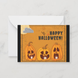 Barn Glad Halloween Kuslig Pumpa Anteckningskort