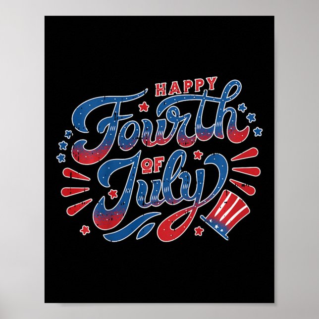 Barn Glad självständighetsdag 4:e juli Småbarn Poster (Framsidan)