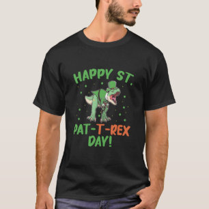 Barn Glada St Pat Trex Dag Dino St Patricks Dag T Shirt