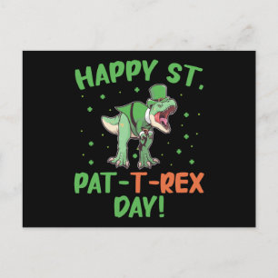 Barn Glada St Pat Trex Dag Dino St Patricks Day Vykort