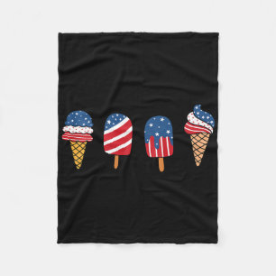 Barn Glass 4 Juli Coolt Efterrätt Patriotiskt Fleecefilt