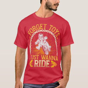 Barn glömmer Leksaker I vill bara rida Biker Moto T Shirt