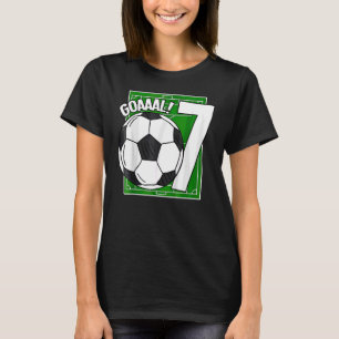 Barn Goaal 7:e födelsedag 7 år gammal sport T Shirt