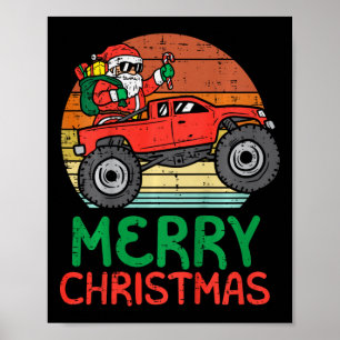 Barn God Jul Tomte Monster Truck Jul Pj T Poster