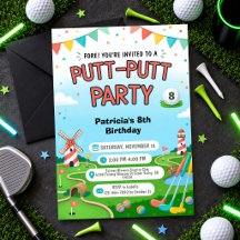 Barn Golf Födelsedagsfirande Putt Putt Party