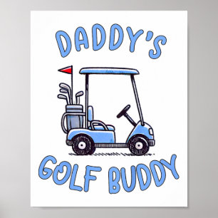 Barn Golfspelare Pappa Son Daddys Golf Pojke Fars Poster