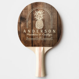 Barn Golvbrädor Pineapple Bröllpsbåge&Namn Pingisracket
