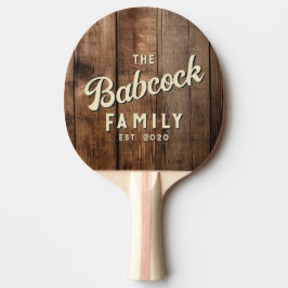 Barn Golvbrädor Retro Familjenamn & År Pingisracket