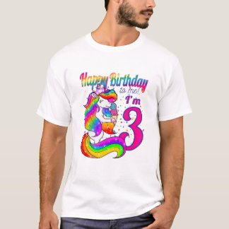 Barn Grattis på födelsedagen till mig är jag 3 år  T Shirt