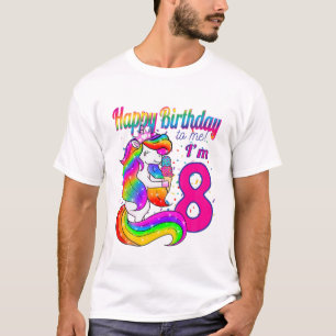 Barn Grattis på födelsedagen till mig är jag 8 år T Shirt