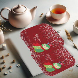 Barn Grönt jul Uggla Red Party Dekorativ Roligt