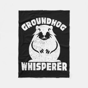 Barn Groundhog Day Pojke Flicka Söt Marmota Woodch Fleecefilt