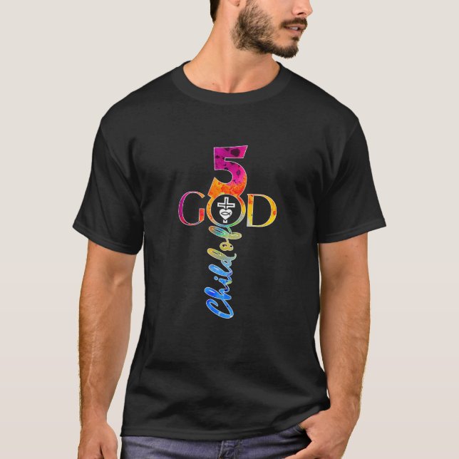 Barn GUD 5 ÅR JESUS 5-ÅRS FÖDELSEDAG Premium  T Shirt (Framsida)