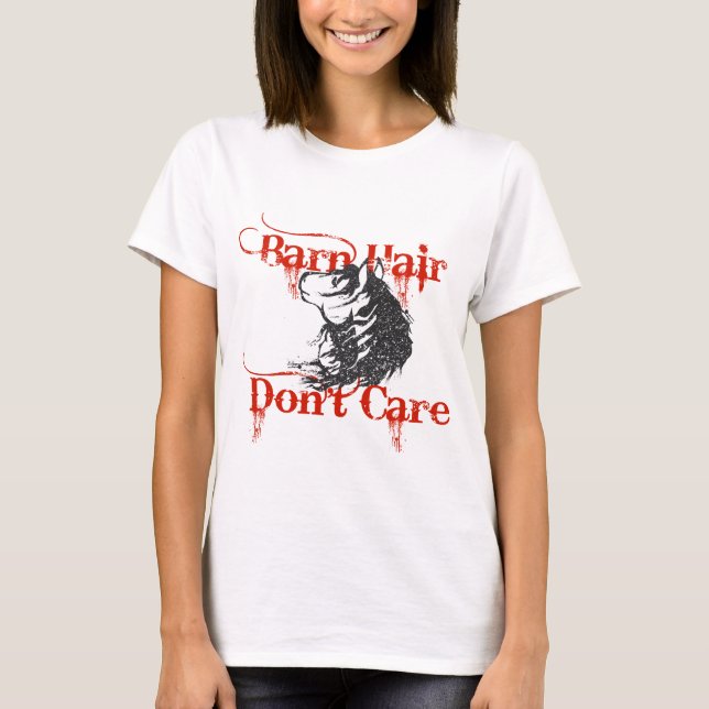 Barn Hair bryr sig inte | Horse & Girl T Shirt (Framsida)