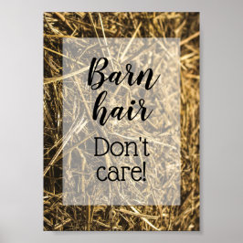 Barn Hair bryr sig inte om notan Poster
