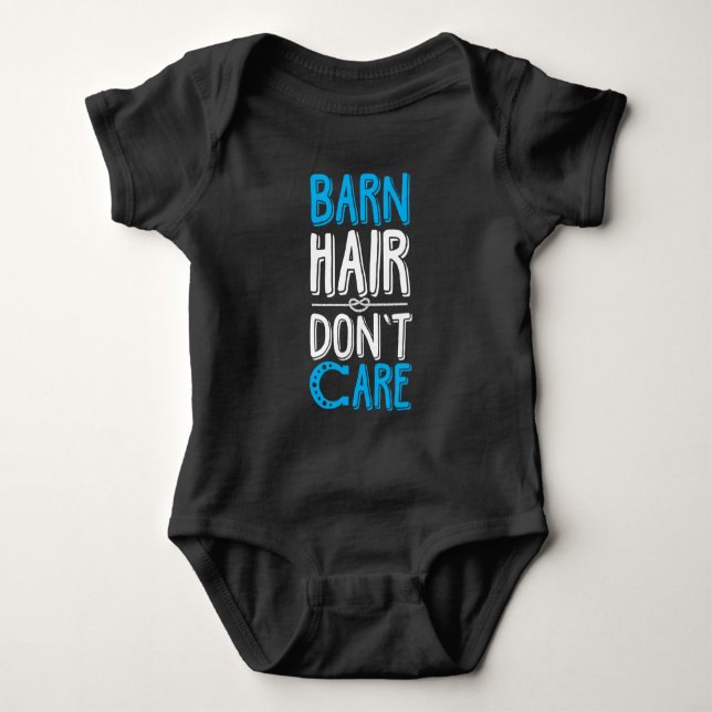Barn Hair bryr sig inte om Pony Horse Riding Girl T Shirt (Framsida)