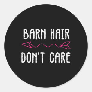 Barn Hair Dont Care Shirt I Runt Klistermärke