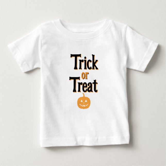 Barn Halloween Bus eller godis T-Shirt White (Framsida)