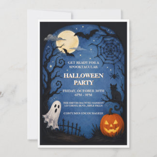 Barn Halloween-fest inbjudan
