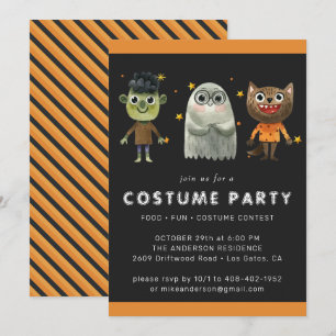 Barn Halloween-fest inbjudan