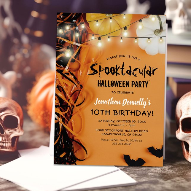Barn Halloween födelsedagsinbjudan Inbjudningar (Skapare uppladdad)