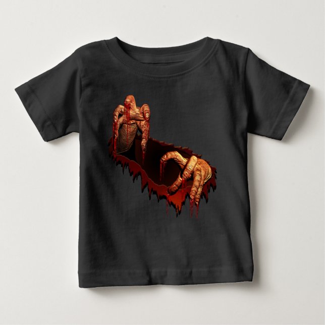 Barn Halloween Hoodie Costume Zombie Sweatshirt T Shirt (Framsida)