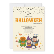 Barn Halloween kostym fest inbjudan