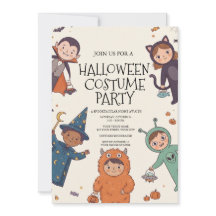 Barn Halloween kostym festinbjudan